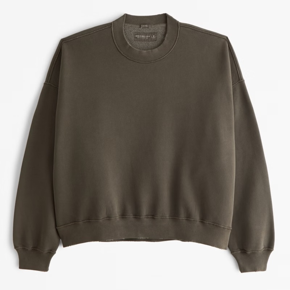 Abercrombie cropped essential crewneck sweatshirt